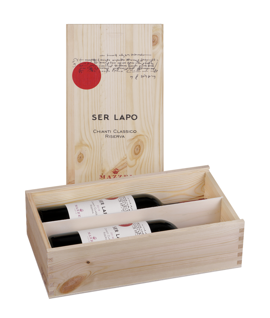 Wooden Box Ser Lapo - 2 Bottles